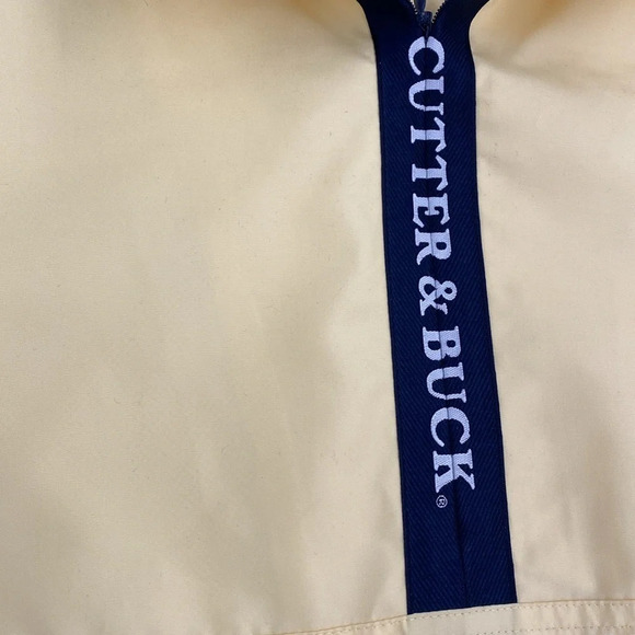 Cutter & Buck Sport Ladies Vest Yellow Blue Golf Pullover 1/4 Zip Pockets Large - Picture 4 of 14